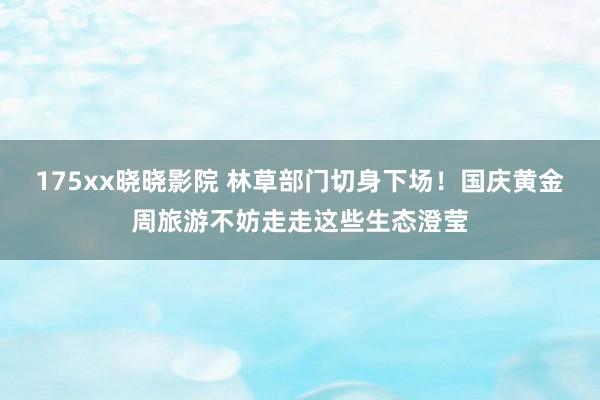 175xx晓晓影院 林草部门切身下场！国庆黄金周旅游不妨走走这些生态澄莹