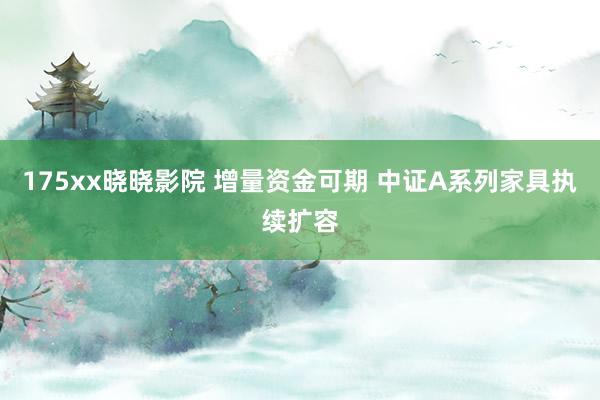 175xx晓晓影院 增量资金可期 中证A系列家具执续扩容