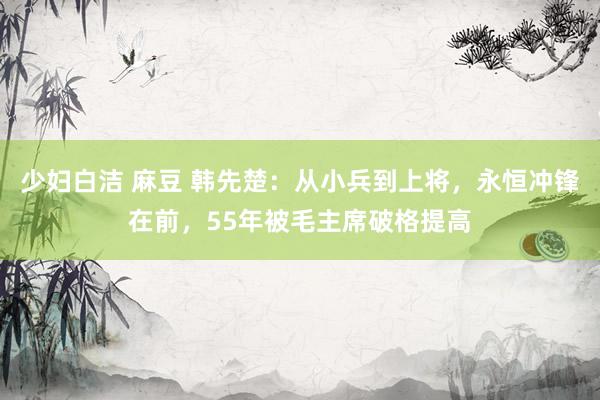 少妇白洁 麻豆 韩先楚：从小兵到上将，永恒冲锋在前，55年被毛主席破格提高