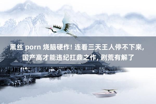 黑丝 porn 烧脑硬作! 连看三天王人停不下来， 国产高才能违纪扛鼎之作， 剧荒有解了