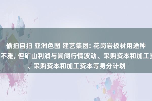偷拍自拍 亚洲色图 建艺集团: 花岗岩板材用途种种， 阛阓出路乐不雅， 但矿山利润与阛阓行情波动、采购资本和加工资本等身分计划