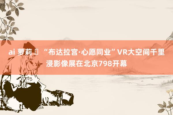 ai 萝莉 ​“布达拉宫·心愿同业”VR大空间千里浸影像展在北京798开幕