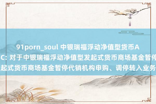 91porn_soul 中银瑞福浮动净值型货币A,中银瑞福浮动净值型货币C: 对于中银瑞福浮动净值型发起式货币商场基金暂停代销机构申购、调停转入业务的公告
