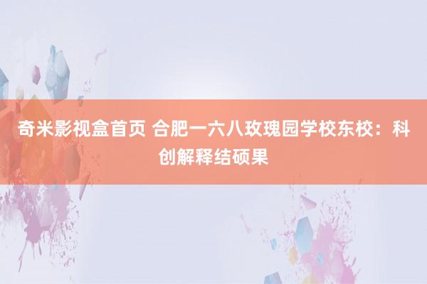 奇米影视盒首页 合肥一六八玫瑰园学校东校：科创解释结硕果
