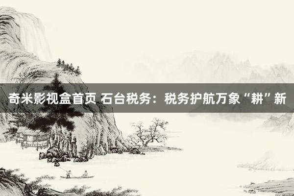 奇米影视盒首页 石台税务：税务护航万象“耕”新